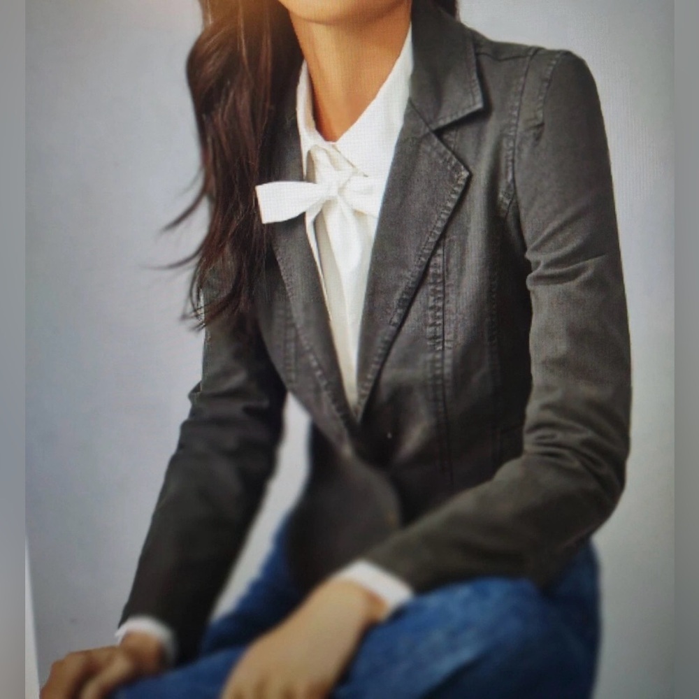 NWT Anthropologie Structured Blazer Jacket Button Front Size 4